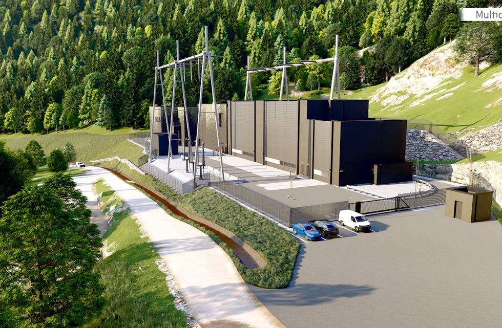 STORT BYGG: Den nye transformatorstasjonen i Børdalen får eit «fotavtrykk» på rundt 10.000 kvadratmeter. Skisse: Multiconsult
