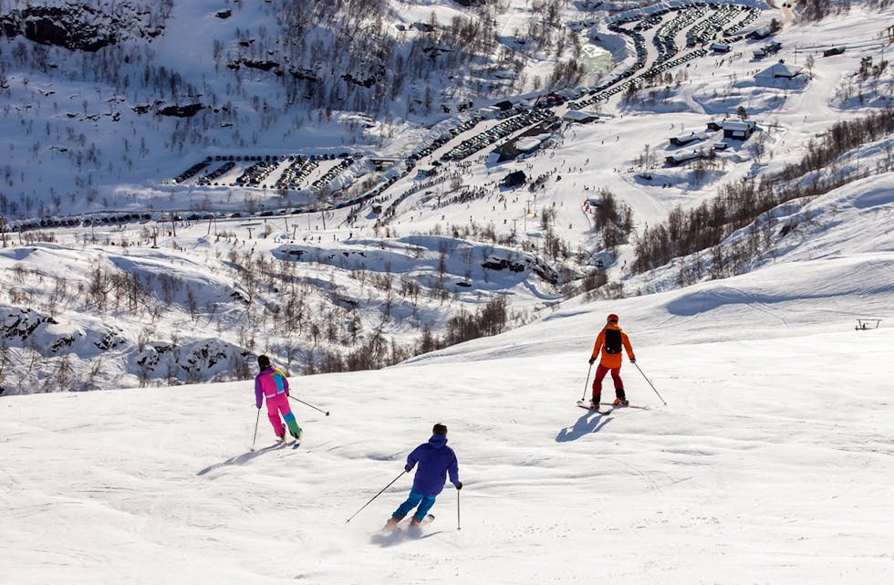 FINE FORHOLD: Alt ligg til rette for gode vinerferiedagar med ski på beina i Eikedalen skisenter. 
