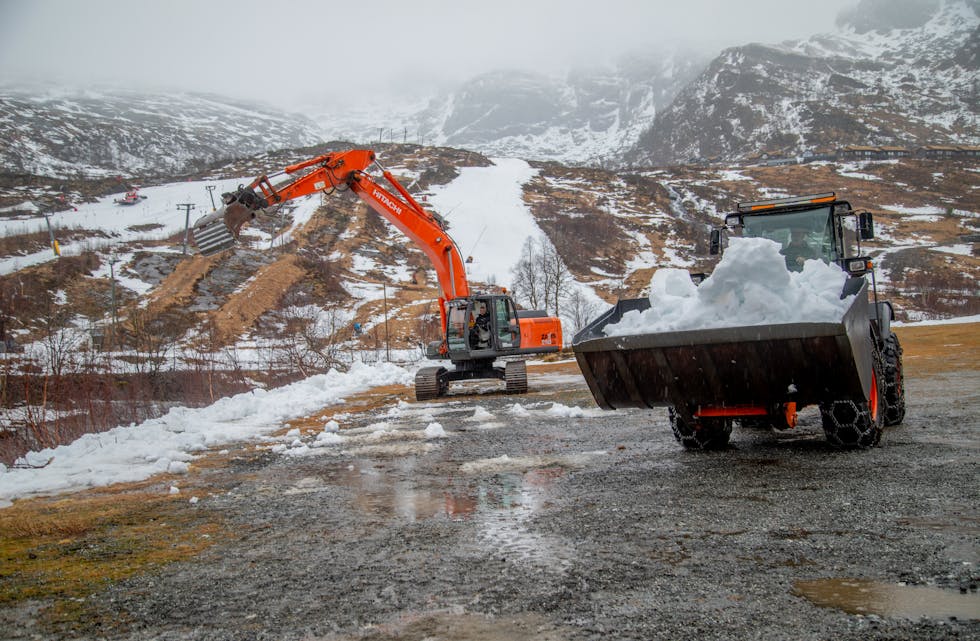 Eikedalen skisenter lite snø, februar 2025
