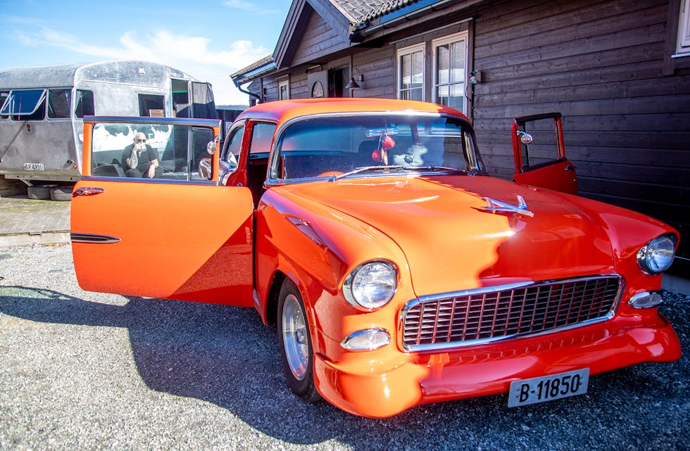 BRUKSBILEN: 55 Chevy Bel Air. Denne bilen har Morten hatt i 14 år.