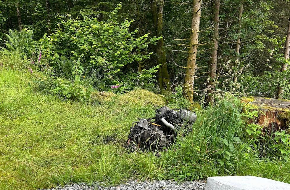 OVERRASKING: Dette synet møtte Vigdis Teige og mannen måndag kveld.
