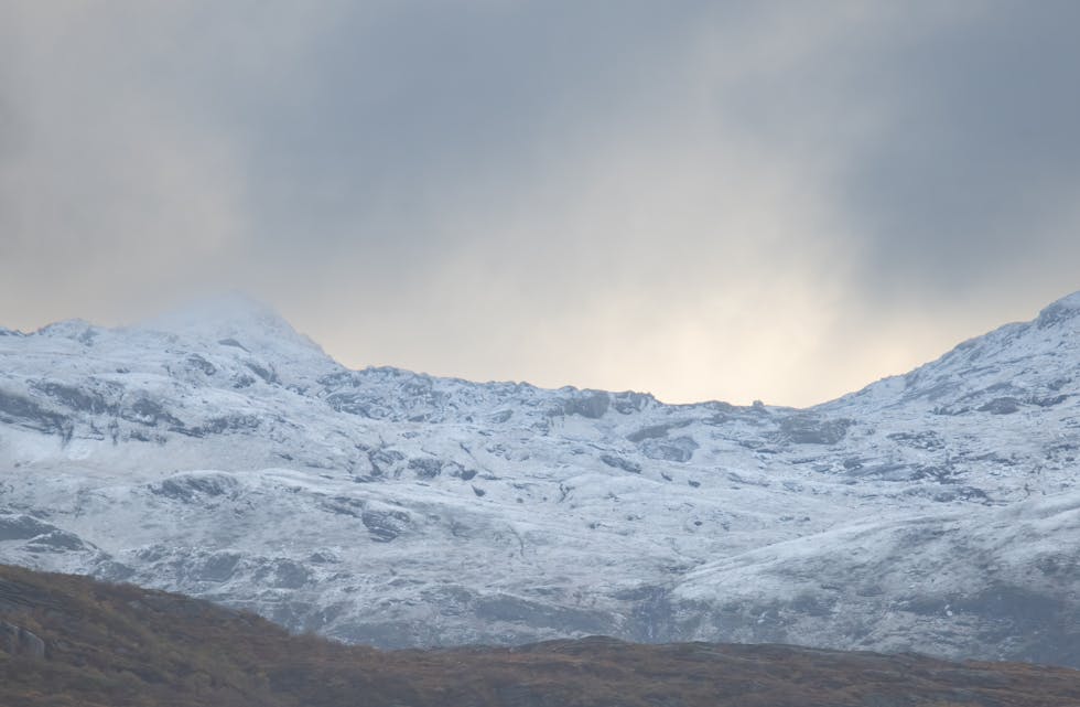 MELIS: Biletet er teke mot Byrkjefjellet måndag morgon. No er den første snøen komen.