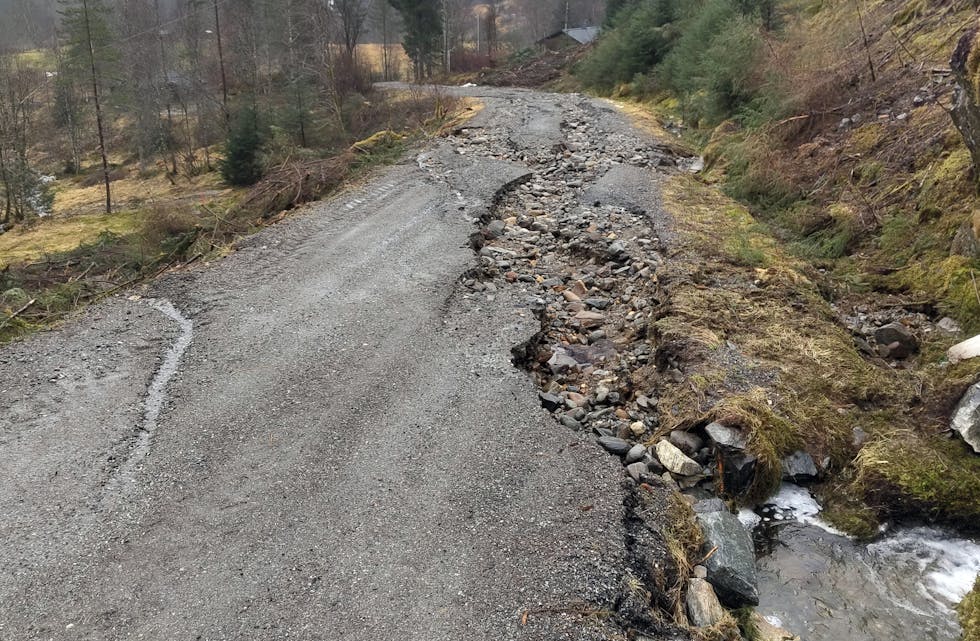 KOSTBART: Slik såg det ut i Holmavegen sist veke.